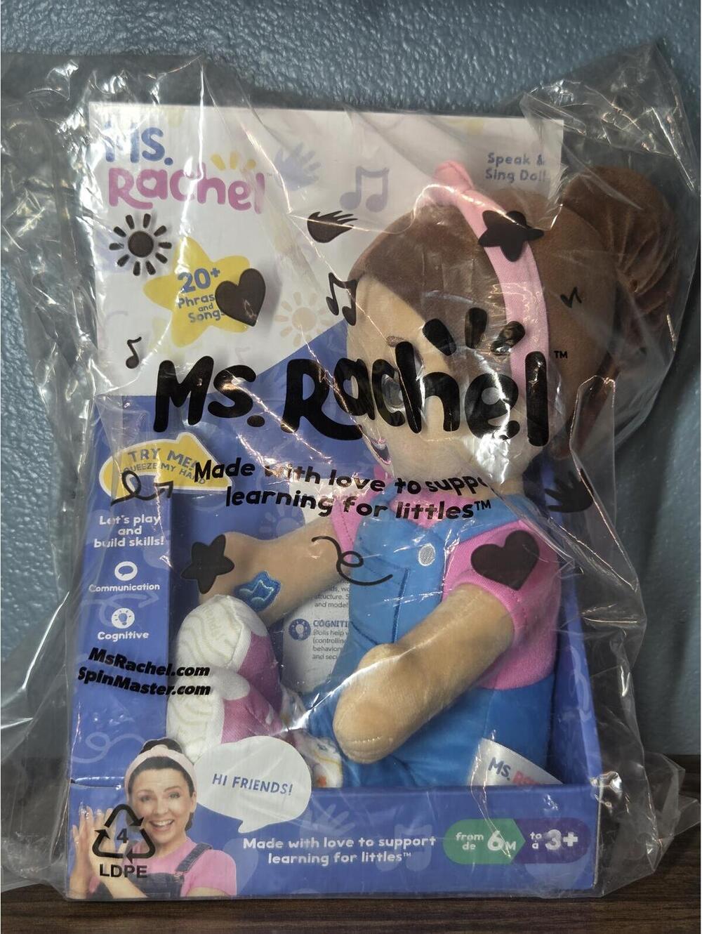Ms. Rachel Speak & Sing Doll with 20+ Phrases and Songs